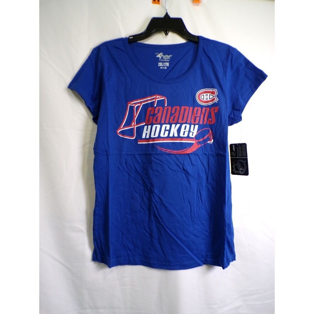 Women's G-III 4Her by Carl Banks Montreal Canadiens Hockey Blue T-Shirt 2XL